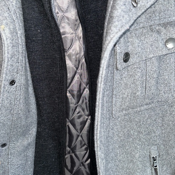 Michael Kors Jacket Mens Small Peacoat Full Zip Wool-blend  Gray Preppy Coat - Picture 7 of 14